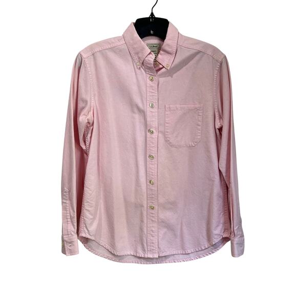 L.L. Bean Cotton Oxford Button Down Pink Shirt Classic Size XS - Picture 1 of 5